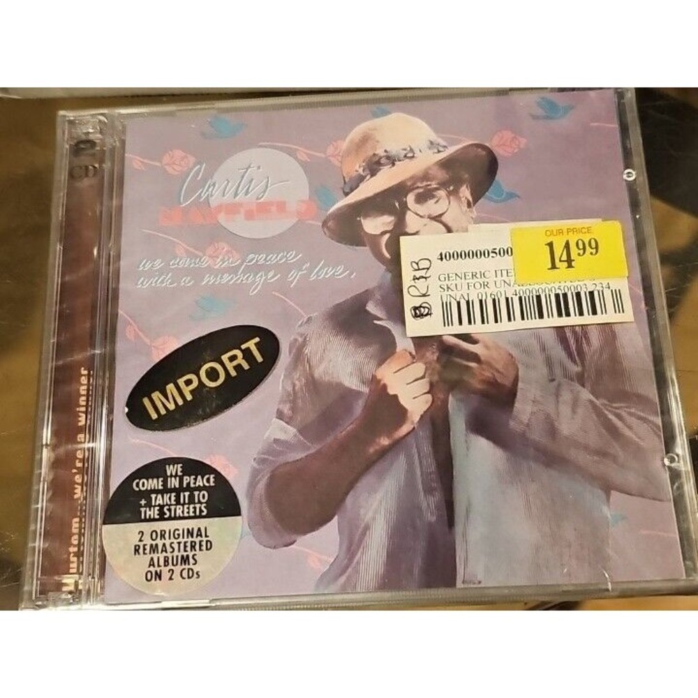 Curtis Mayfield We Come in Peace / Take it to Streets IMPORT 2-CD Set